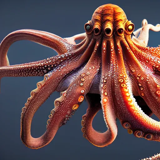 Prompt: hyperrealism simulation of parallel universe highly detailed octopuses'floating in deep space in surreal scene from art house movie from future by caravaggio rendered in mandelbulb 4 d and blender and octane render