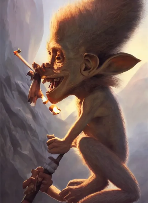 Prompt: boris vallejo and studio ghibli pathfinder 2 e illustration of a goblin mixed with a monkey smoking a cigar, pirate themed, character portrait, unreal engine, hyper realism, realistic shading, cinematic composition, realistic render, octane render, detailed textures, photorealistic, wide shot