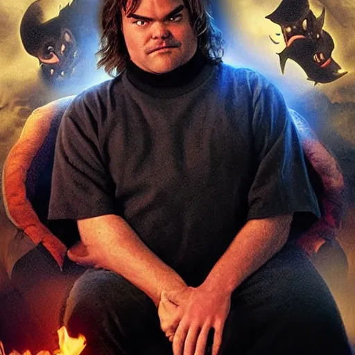 Image similar to jack black as satan