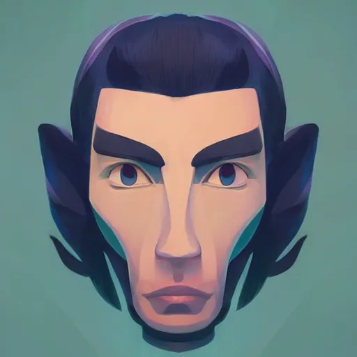 Image similar to face icon stylized minimalist space dandy, loftis, cory behance hd by jesper ejsing, by rhads, makoto shinkai and lois van baarle, ilya kuvshinov, rossdraws global illumination