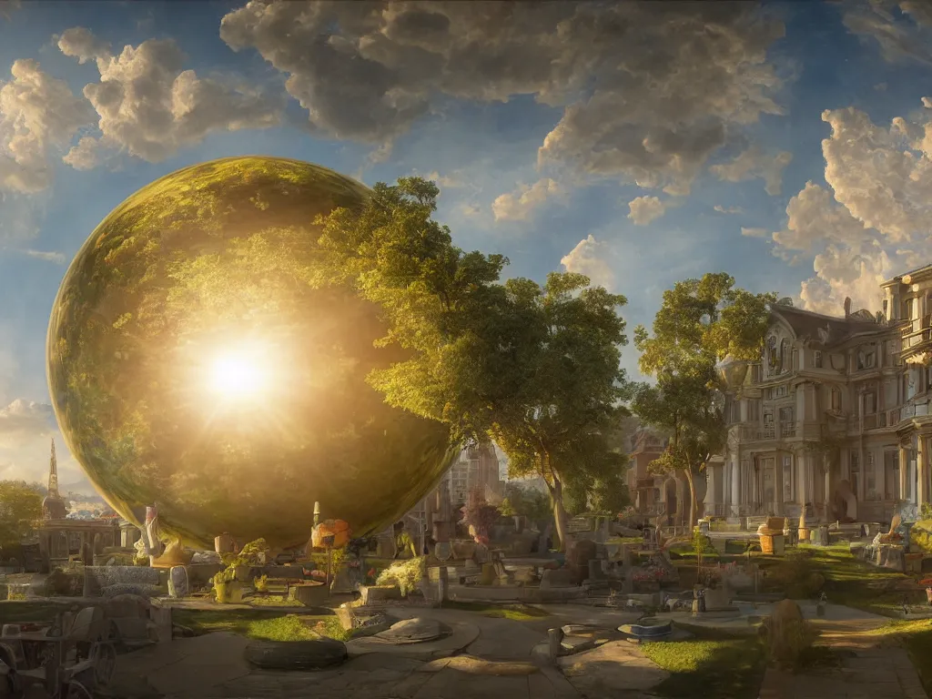 Prompt: 3 d render, sunlight study, the universe is a spheroid region 7 0 5 meters in diameter, art nouveau, by jan davidz de heem and ( ( ( ( ( thomas cole ) ) ) ) ) and ( ( ( ( ( lisa frank ) ) ) ) ), 8 k, sharp focus, octane render