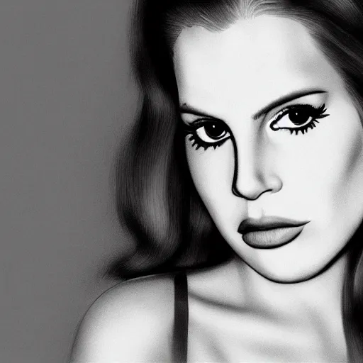 Image similar to trail cam footage of lana del rey, photorealistic, horror