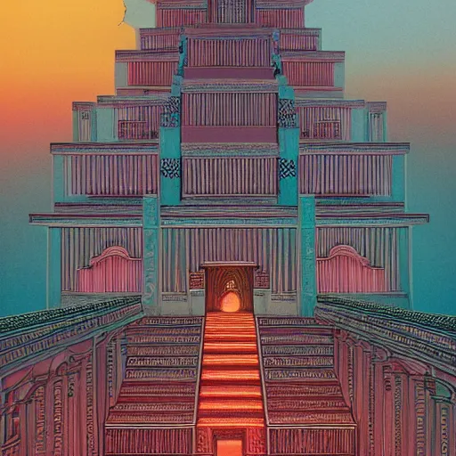 Image similar to a beautiful picture of the temple of illumination in a plain of delusions by alejandro jodorowsky, trending on artstation