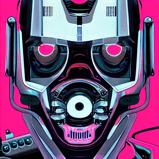 Image similar to face of robot, cyberpunk, ultra realistic by ori toor and escher