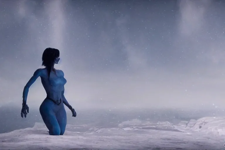 Image similar to vfx movie, beautiful cortana by emmanuel lubezki