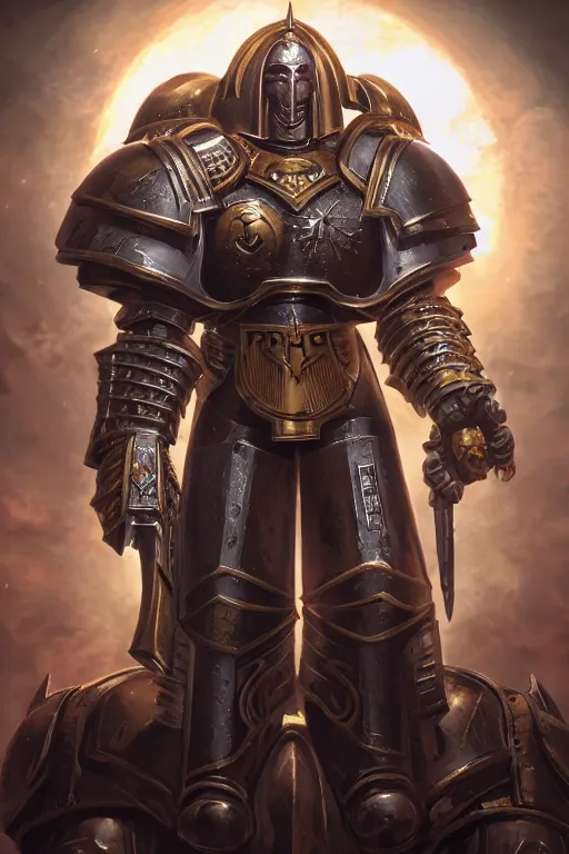 Image similar to armor portrait heros warhammer 4 0 k horus heresy fanart - the primarchs emperor by johannes helgeson animated with vfx concept artist & illustrator global illumination ray tracing hdr fanart arstation zbrush central hardmesh 8 k octane renderer comics stylized