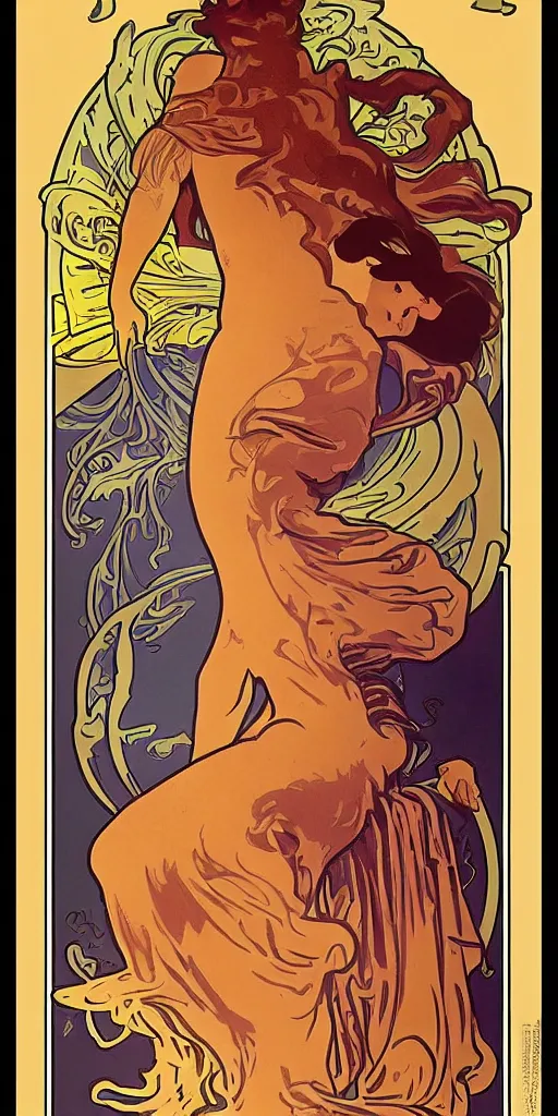 Prompt: Garfield poster style by designer Maurice Pillard-Verneuil, alphonse mucha, maxfield parrish