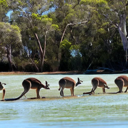 Image similar to futuristic dam holding kangaroos back