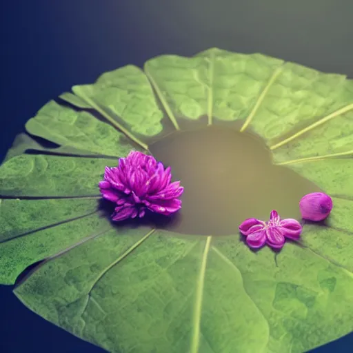 Image similar to mystical lush tea leaf flora, product shoot, studio lighting