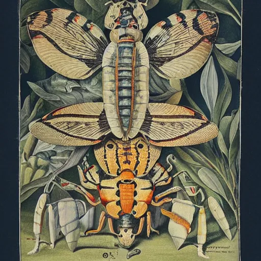 Prompt: metamorphosis insectorum surinamensium, by maria sibylla merian