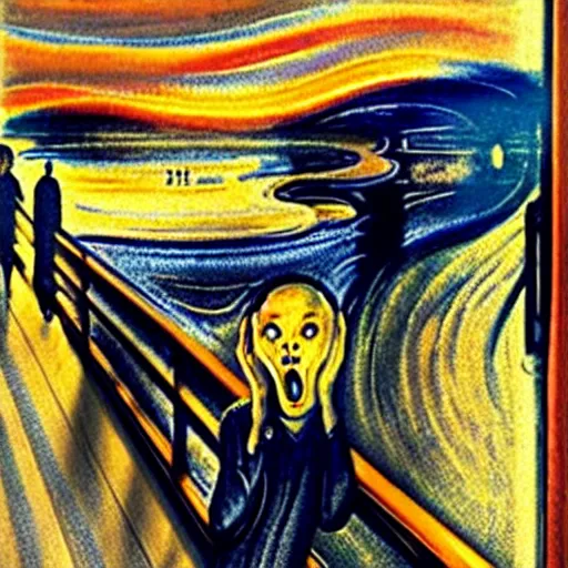 Prompt: The Scream by Sandro Botticelli, detailed, accurate, award wining, original modern artwork, rgb, ethereal lighting