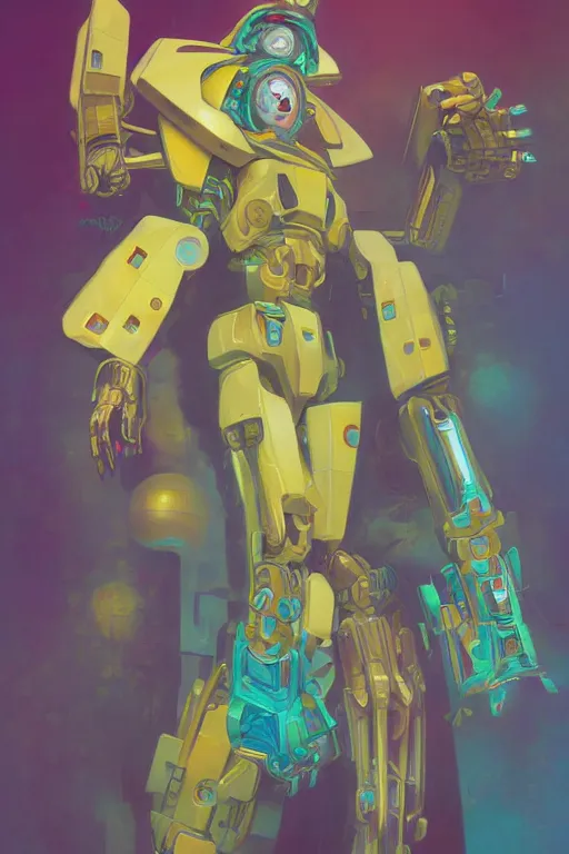 Image similar to a full body portrait of Autobot Rung!!!, seapunk Mecha , vaporwave , digital art, artstation, by WLOP, Ilya repin, alphonse mucha., Very highly detailed 8K, octane, Digital painting, the golden ratio,