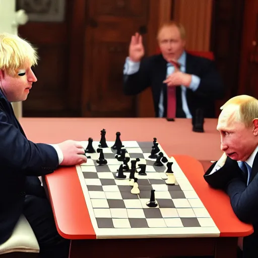 Magnus Carlsen punching Hikaru Nakamura during a chess, Stable Diffusion