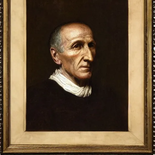 Prompt: A realistic portrait of Julius Caesar by Henri Fantin-Latour,