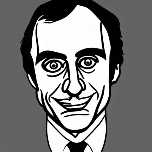 Prompt: ted bundy drawn in the style of mike judge