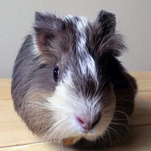 Image similar to grey abyssinian guinea pig photo realistic