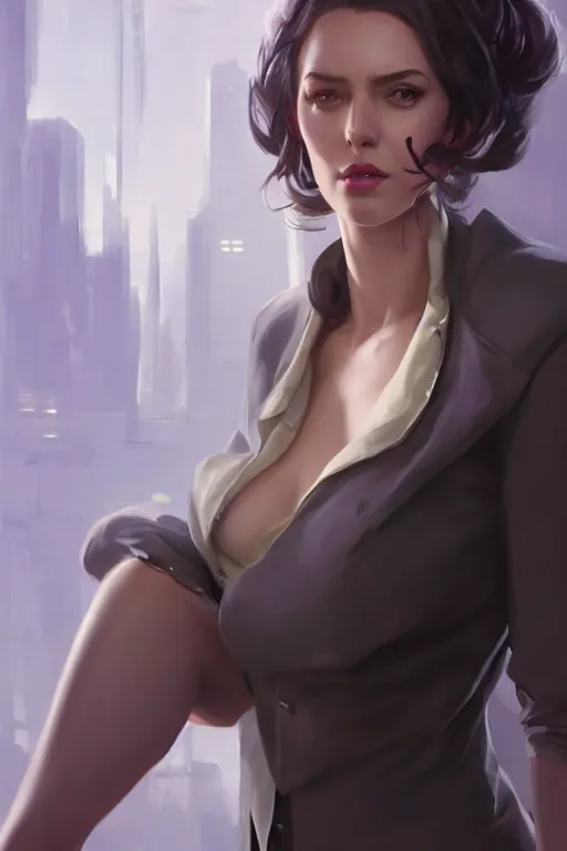 Prompt: actress Belladonna as an office boss, highly detailed, digital painting, artstation, concept art, smooth, sharp focus, illustration, Unreal Engine 5, 8K, art by artgerm and greg rutkowski and edgar maxence