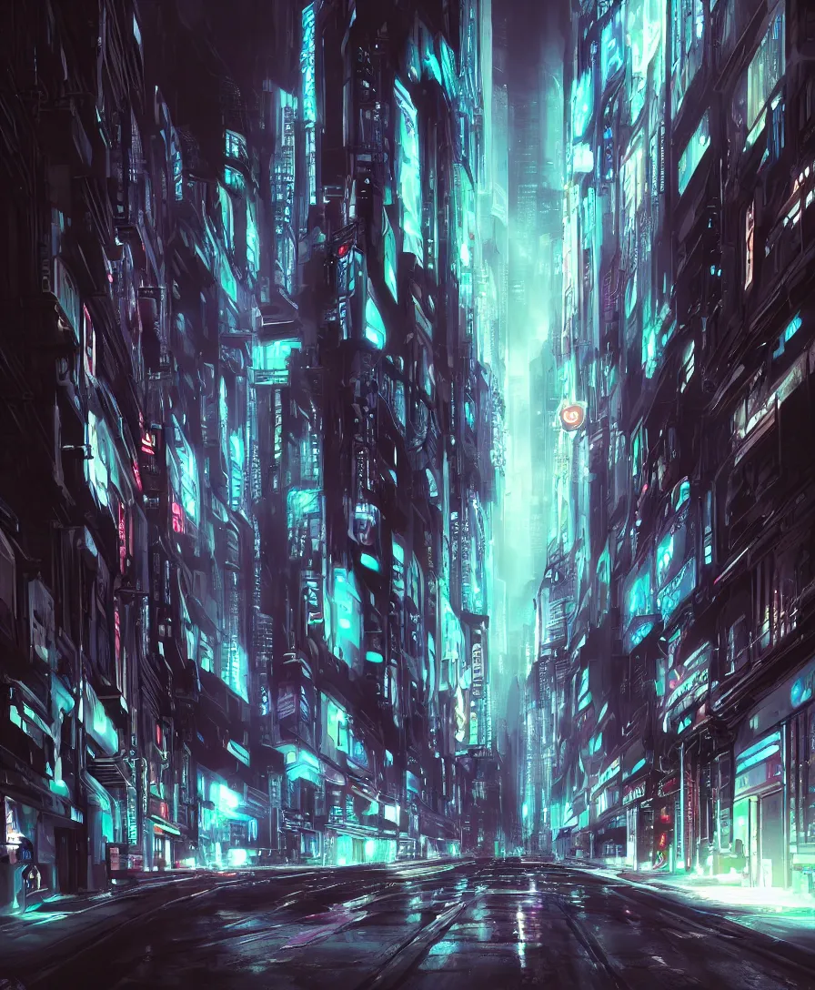 Prompt: warp speed concept art blade runner matte painting tron neon alleyway cityscape night human figure