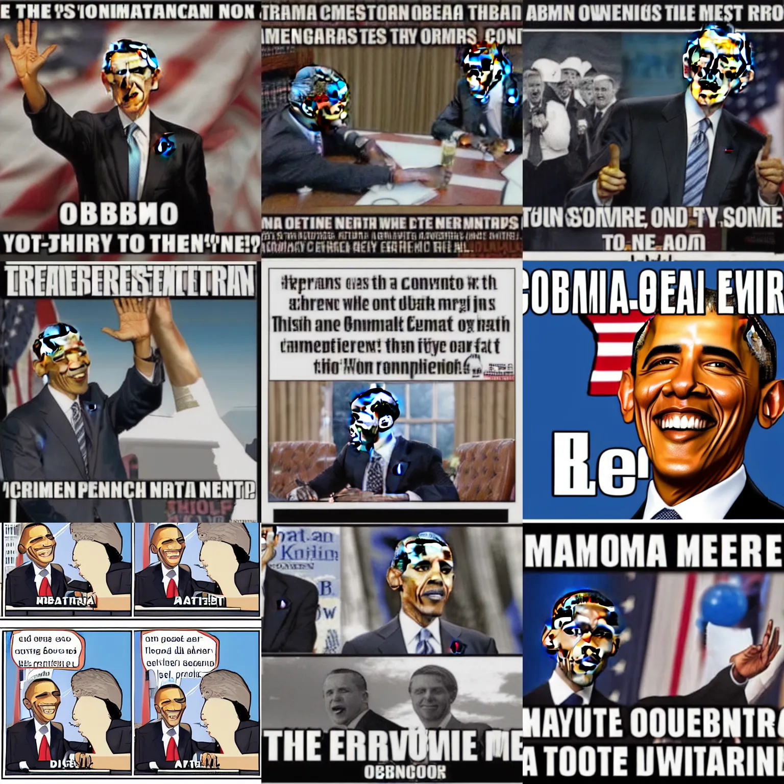 obama laughing meme cartoon