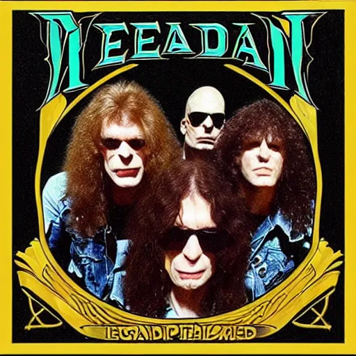 Image similar to megadeth, album cover, band name,