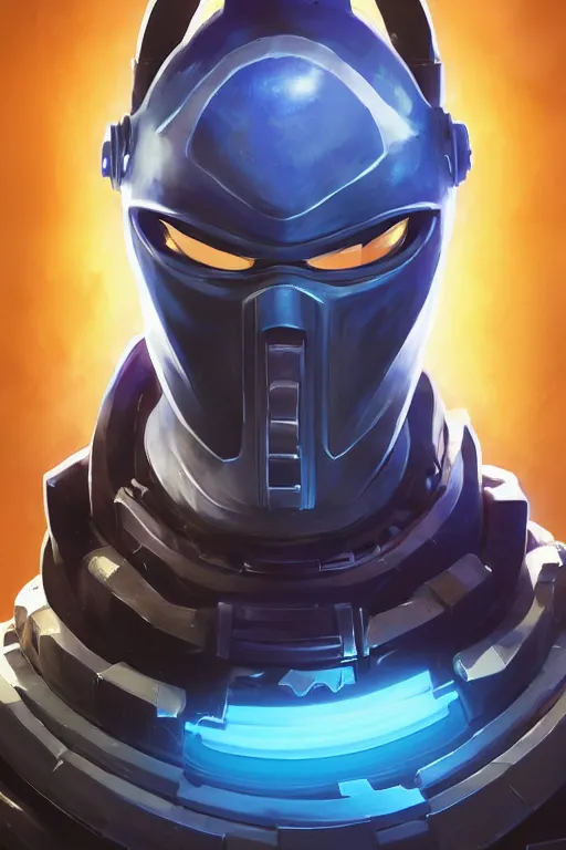 Image similar to epic mask helmet robot ninja portrait stylized as fornite style game design fanart by concept artist gervasio canda, behance hd by jesper ejsing, by rhads, makoto shinkai and lois van baarle, ilya kuvshinov, rossdraws global illumination radiating a glowing aura global illumination ray tracing hdr render in unreal engine 5