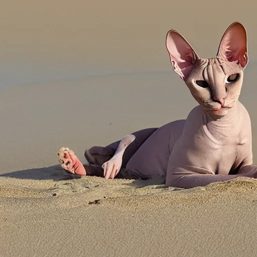 Sphynx Cat Print Angry Sphynx Cat Printable Photorealistic Cat