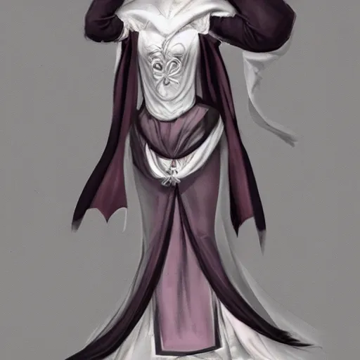 Image similar to female dark character design inspired by venice carnival and nun outfit, concept art, smooth