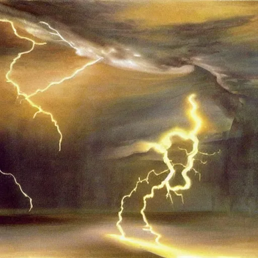 Image similar to all my worries as creatures climbing on my back, whispering on my ear every mistake. Dark, eerie, scary, dramatic lightning, by dali
