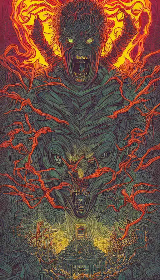 Image similar to rage, by dan mumford,