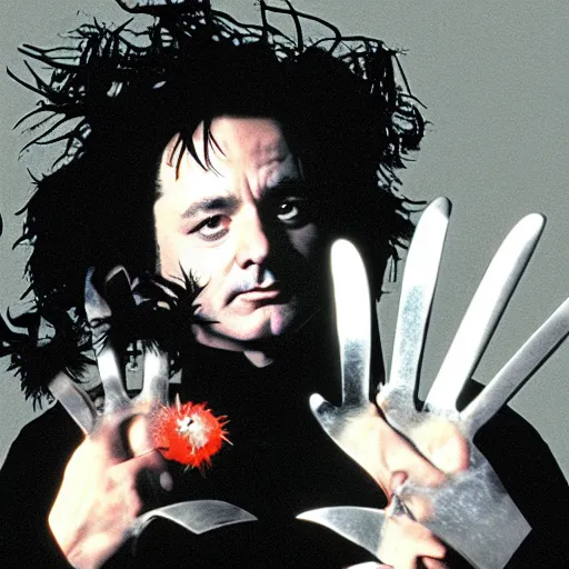 Image similar to bill murray as edward scissorhands