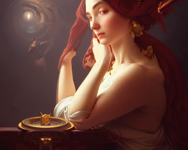 Image similar to photography of georges de la tour, deep focus, d & d, fantasy, intricate, elegant, highly detailed, digital painting, artstation, concept art, matte, sharp focus, illustration, hearthstone, art by artgerm and greg rutkowski and alphonse mucha