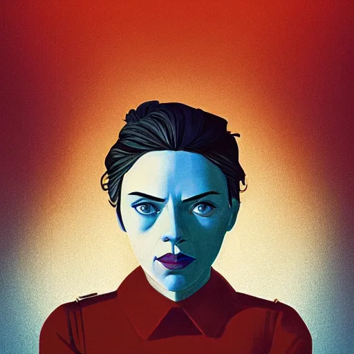 Image similar to face icon stylized minimalist soviet russian bolshevik leader nadezhda konstantinovna krupskaya played by scarlett johansson, loftis, cory behance hd by jesper ejsing, by rhads, makoto shinkai and lois van baarle, ilya kuvshinov, rossdraws global illumination