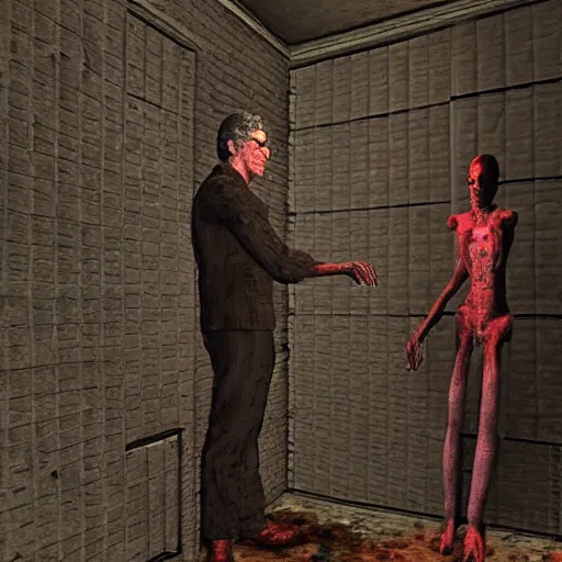 Image similar to david cronenberg's videodrome as a ps 1 survival horror game developed by team silent