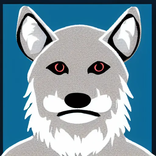 Prompt: SVG of a furry avatar