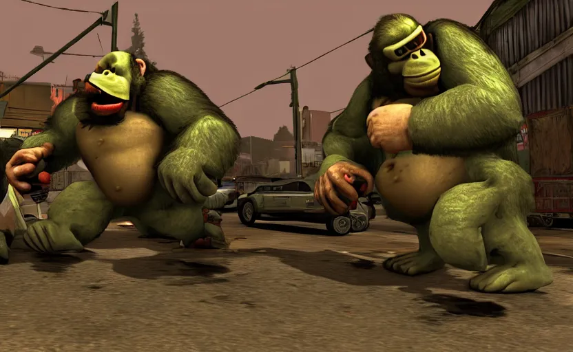 Image similar to donkey kong as the tank from left 4 dead ingame screenshot