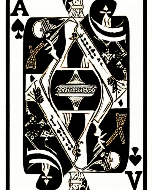 Image similar to a playing card with mysterious 3D symbols