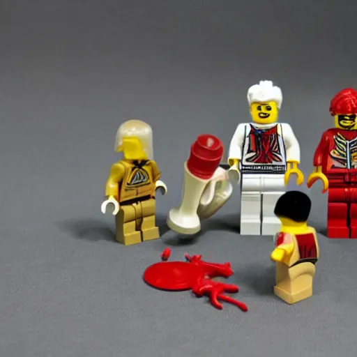 disassembled lego figure leaking blood | Stable Diffusion | OpenArt