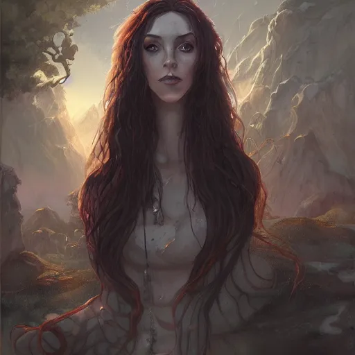 Image similar to a portrait of an eldritch abomination character in a scenic environment by charlie bowater, lovecraftian