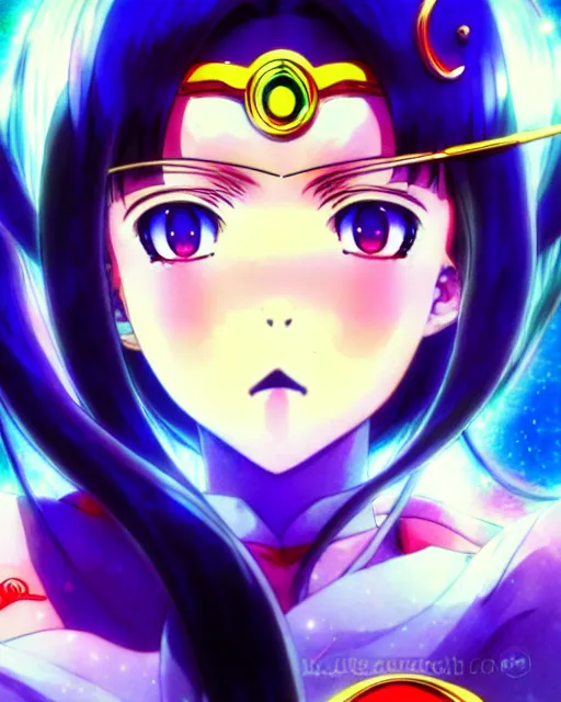 Image similar to Anime as Sailor Moon girl || cute-fine-face, pretty face, realistic shaded Perfect face, fine details. Anime. realistic shaded lighting poster by Ilya Kuvshinov katsuhiro otomo ghost-in-the-shell, magali villeneuve, artgerm, Jeremy Lipkin and Michael Garmash and Rob Rey Sailor-Moon Sailor Moon
