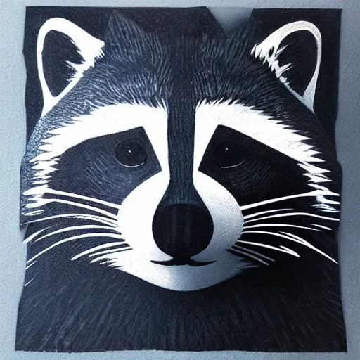 Image similar to “portrait of racoon in the style of metamask with laser eyes”