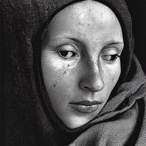 Prompt: A beautiful photograph of a person in profile, with their features appearing both in front of and behind their head. amaranth by Pieter Bruegel the Elder, by Elliott Erwitt intuitive