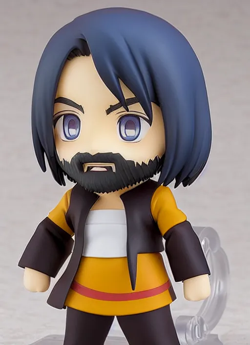Prompt: charles manson, an anime nendoroid of charles manson figurine, realistic face, detailed product photo