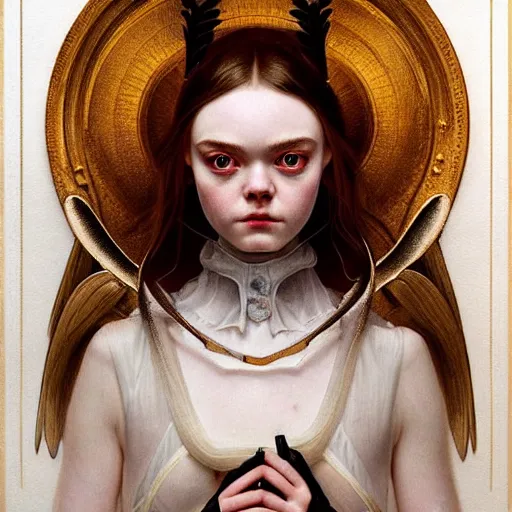 Prompt: symmetry!! portrait of elle fanning in prey in the world of hieronymus bosch, horror, fashion, dark!! intricate, elegant, highly detailed, digital painting, artstation, concept art, smooth, sharp focus, illustration, art by artgerm and greg rutkowski and alphonse mucha