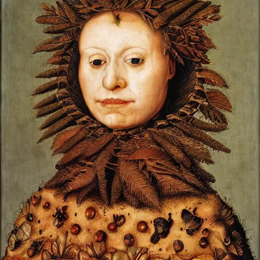 Image similar to portrait of young female by Giuseppe Arcimboldo