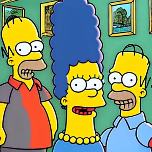 Image similar to a realistic version of the simpsons.