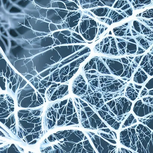 Image similar to neurons and dendrites seen through scanning electron microscope