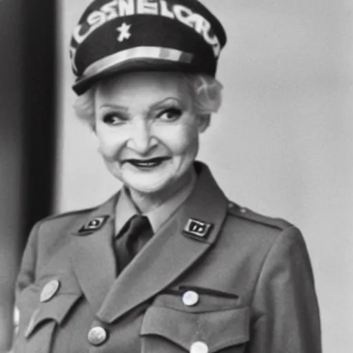 Image similar to betty white as a world war 2 soldier, photograph