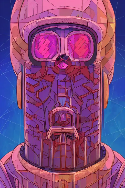 Image similar to portrait of jewel orbfolk cyclops 📐 in the style of Rob Lefield and Dan Mumford , trending on artstation, digital art,surrealism ,macro,blueprint ,vaporwave ,