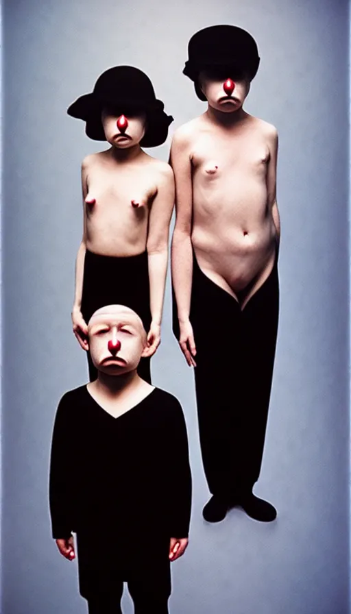 Image similar to the two complementary forces that make up all aspects and phenomena of life, by Gottfried Helnwein