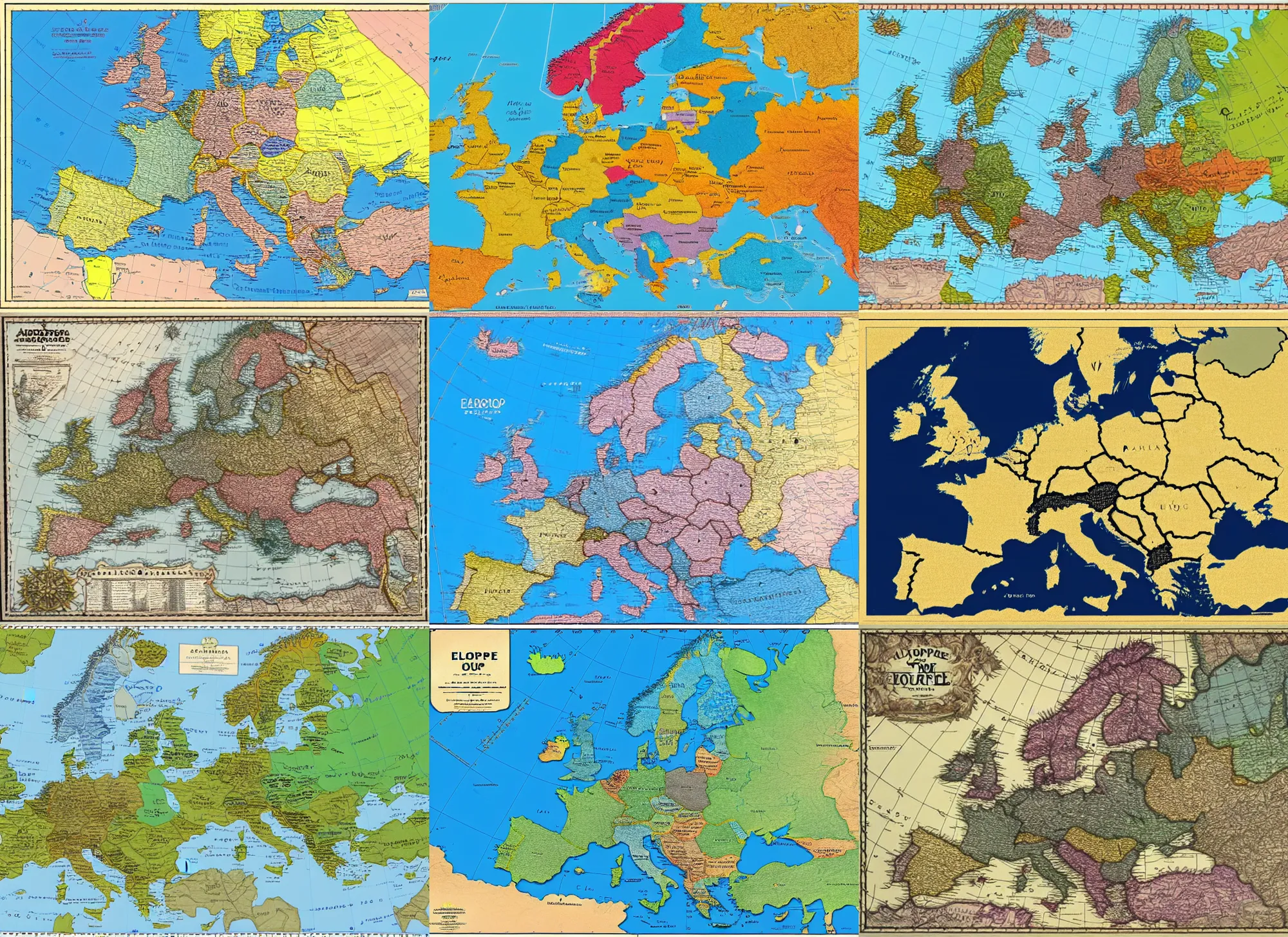 Prompt: a detailed, labeled map of europe. professional digital design, trending on r / mapporn, high resolution, controversial